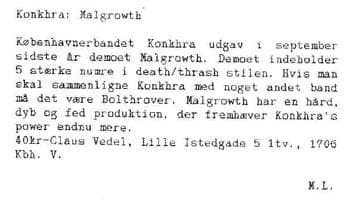 Konkhra: A Death/Thrash Soundscape with "Malgrowth"