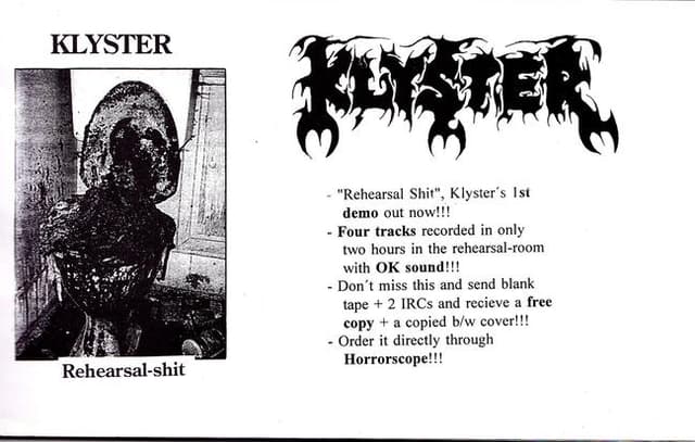 Rehearsal Shit: Klyster's Raw and Unfiltered Demo Release