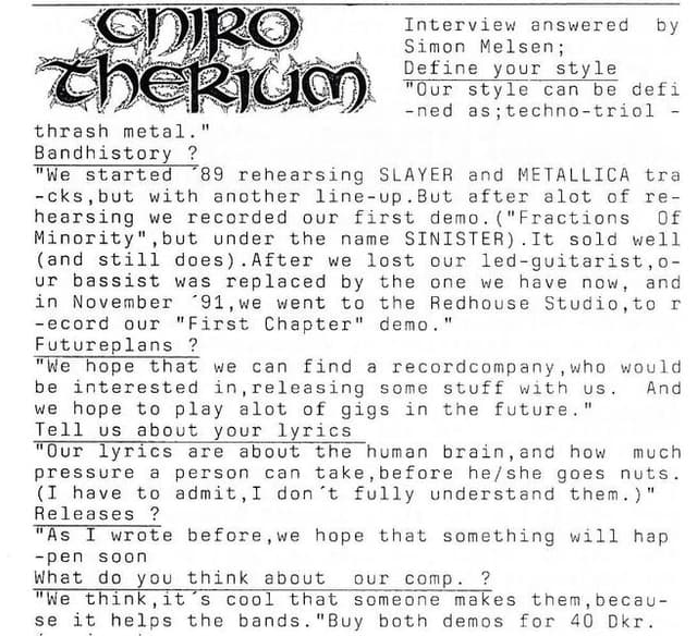 Techno-Triol Thrash: The Journey of SINISTER