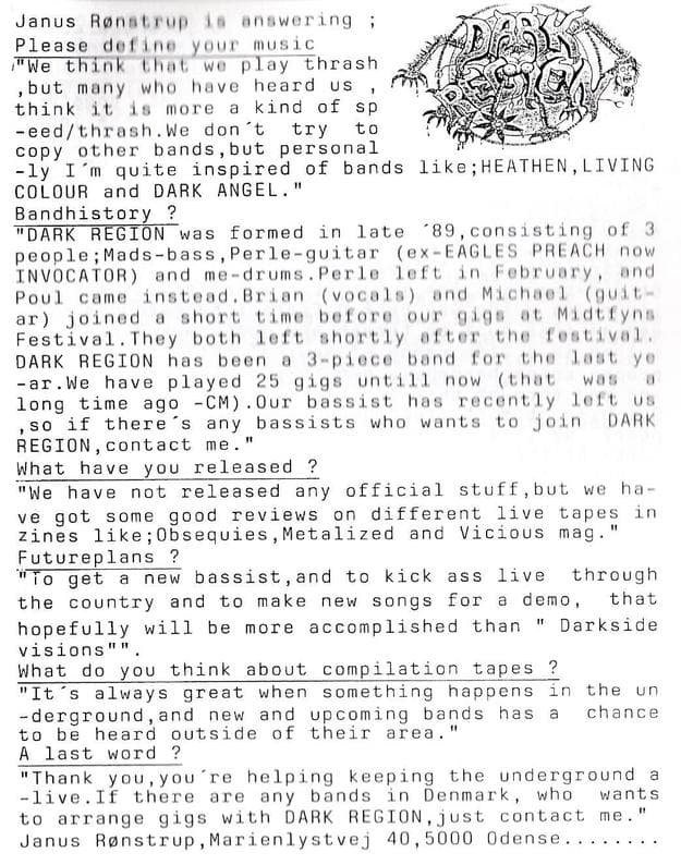 Thrash Evolution: The Journey of DARK REGION