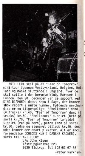 Artillery Embarks on 'Fear of Tomorrow' Mini-Tour