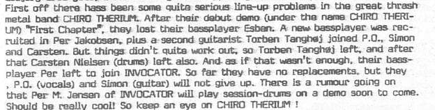 Line-Up Turmoil and Resilience: The Saga of CHIRO THERIUM